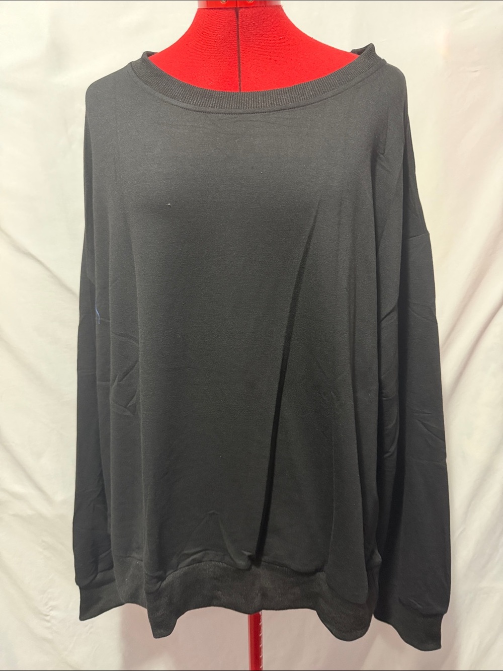Women's Black Oversized Crewneck Sweatshirt